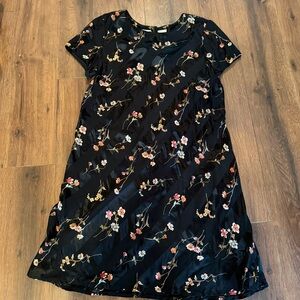 Vintage Liz Claiborne Black Floral Dress